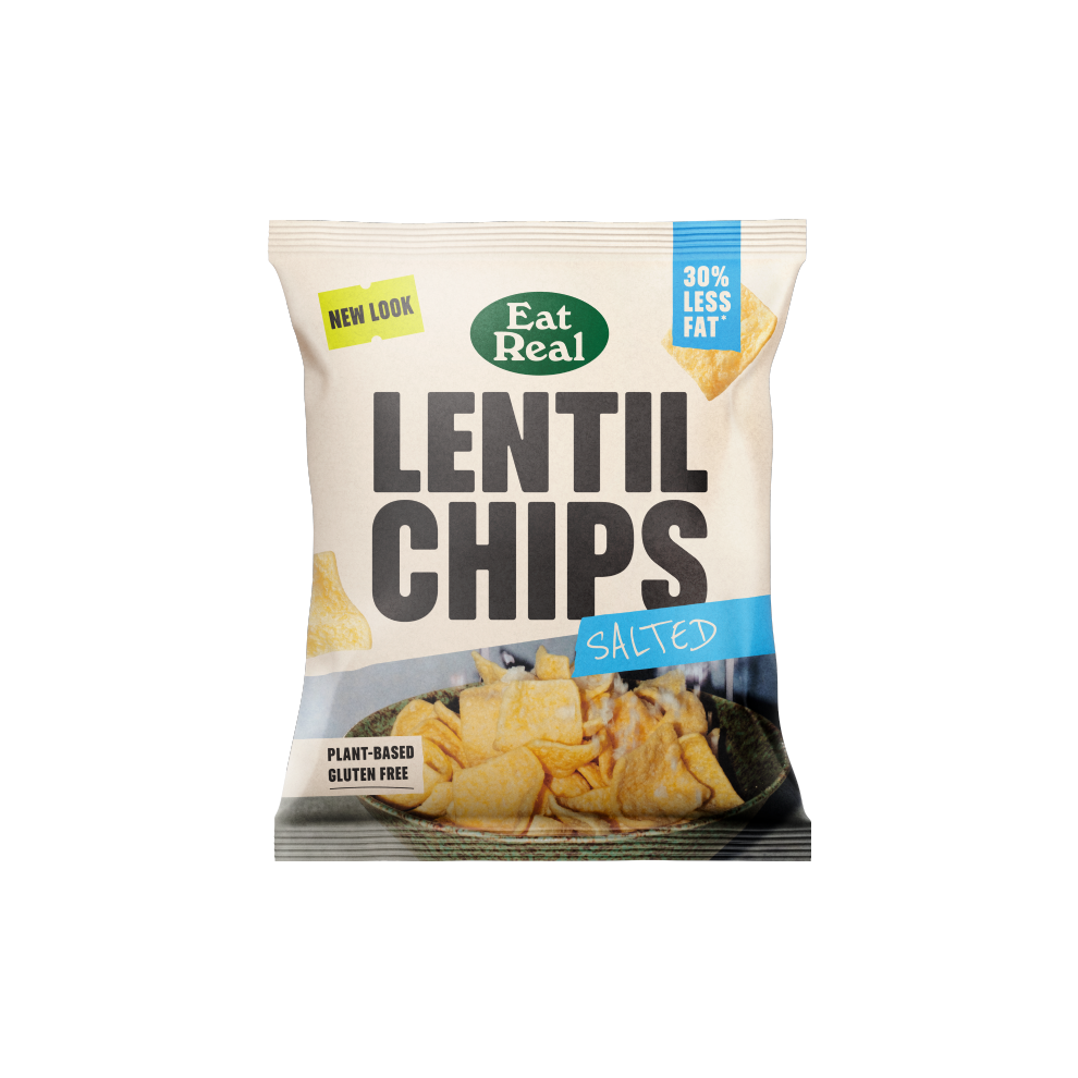 EAT REAL Lentil Chips - Salted 18g (Pack of 24)