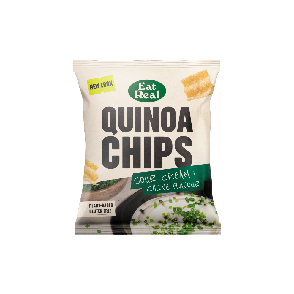 EAT REAL Quinoa Chips - Sour Cream & Chive 20g (Pack of 24)