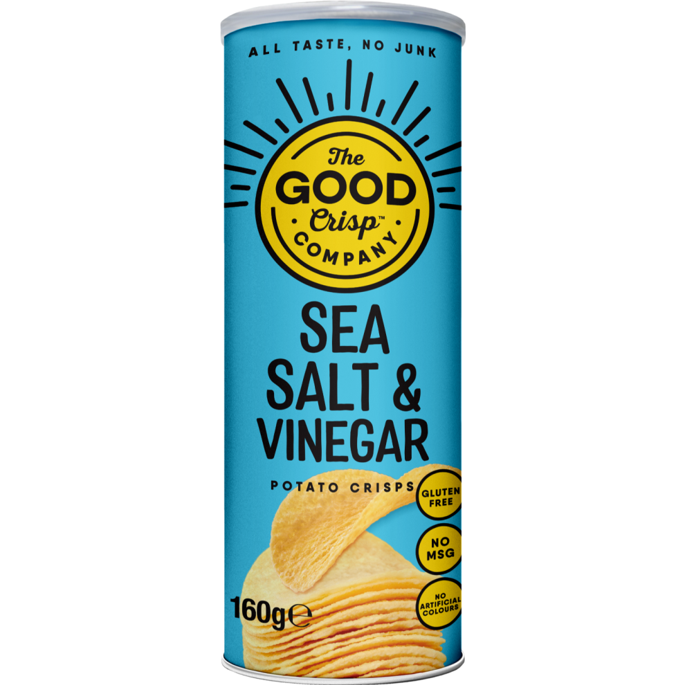 THE GOOD CRISP CO. Sea Salt & Vinegar Potato Crisps (Pack of 8)