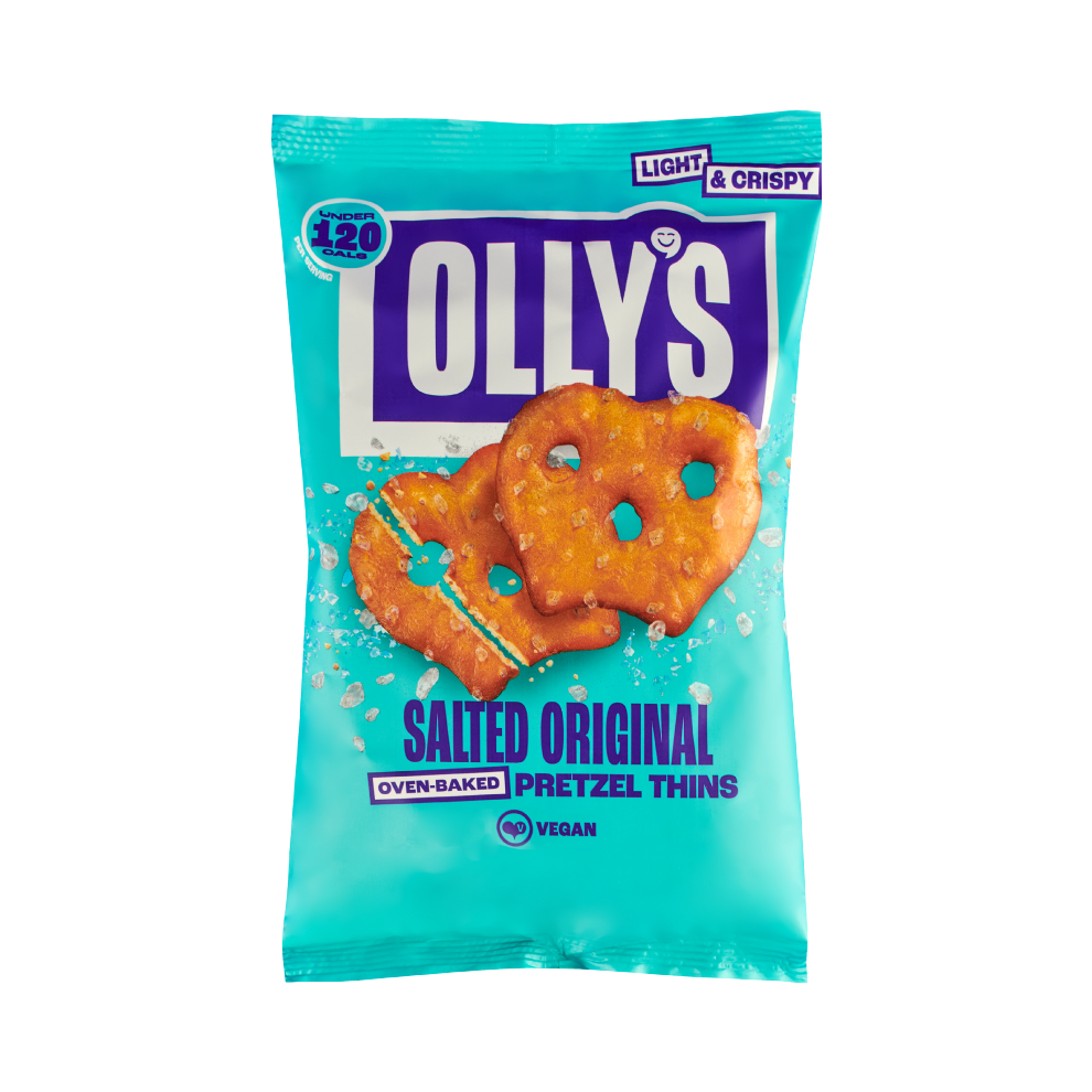 OLLY'S Pretzel Thins - Salted Original 140g (Pack of 7)