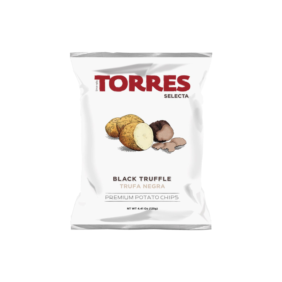 TORRES Black Truffle Premium Potato Chips 125g (Pack of 15)