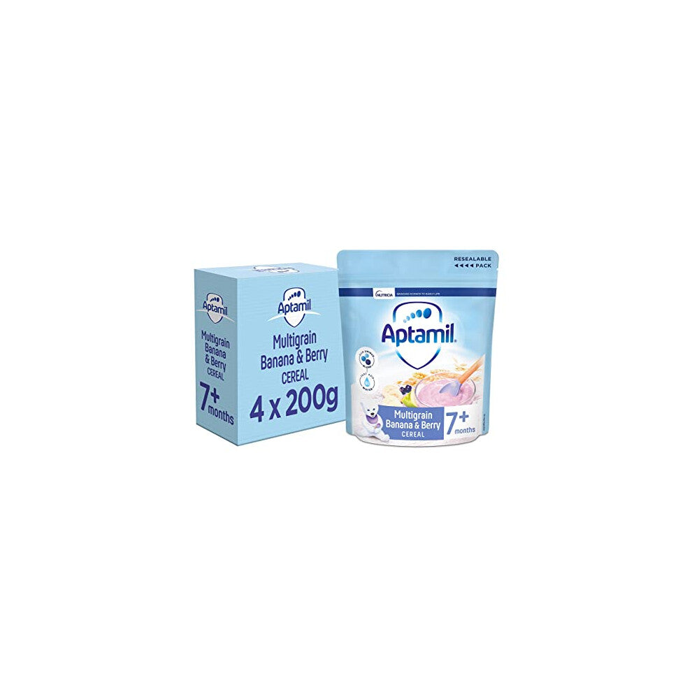 Multigrain Banana & Berry Porridge Baby Food Cereal, 7+ Months, 200g (Pack of 4)