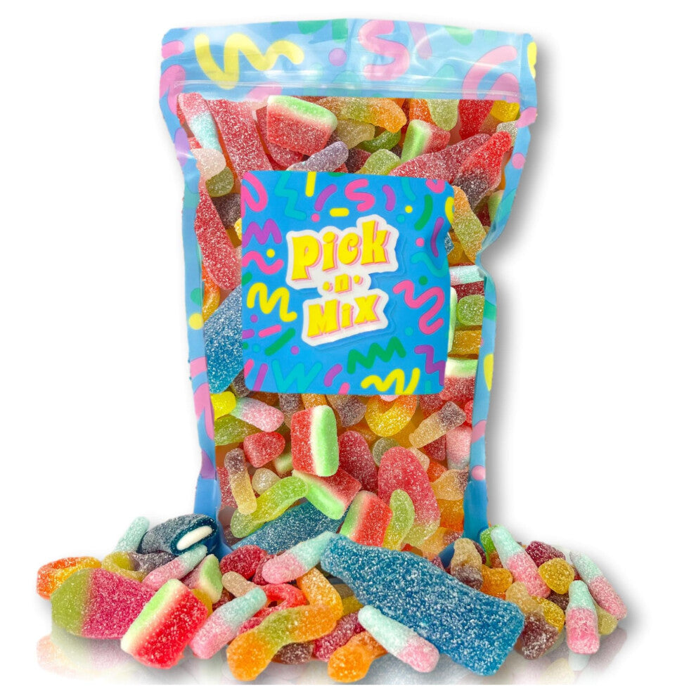 Fizzy Pick and Mix Sweets – Fizzy-Sour Classic Retro Pick n Mix Candy Selection – Sour Sweet Mix By The Sweet Treat Gifting Co.