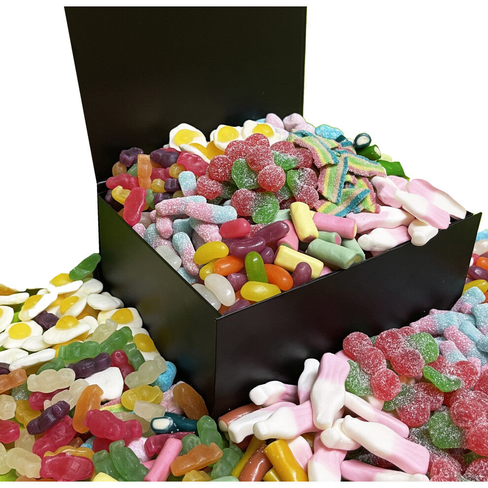 1 KG Pick and Mix Sweets Gift Jelly Sweets, Fizzy Bubblegum Bottles, Fried Eggs and More