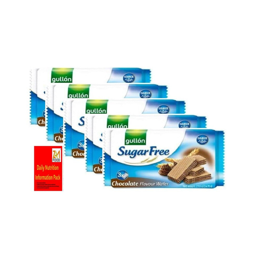 Gullon Sugar free Chocolate flavour Wafers 180g Multipack, Perfect for gifting for him & her, Healthy snacks on christmas, birthday with zamfoods