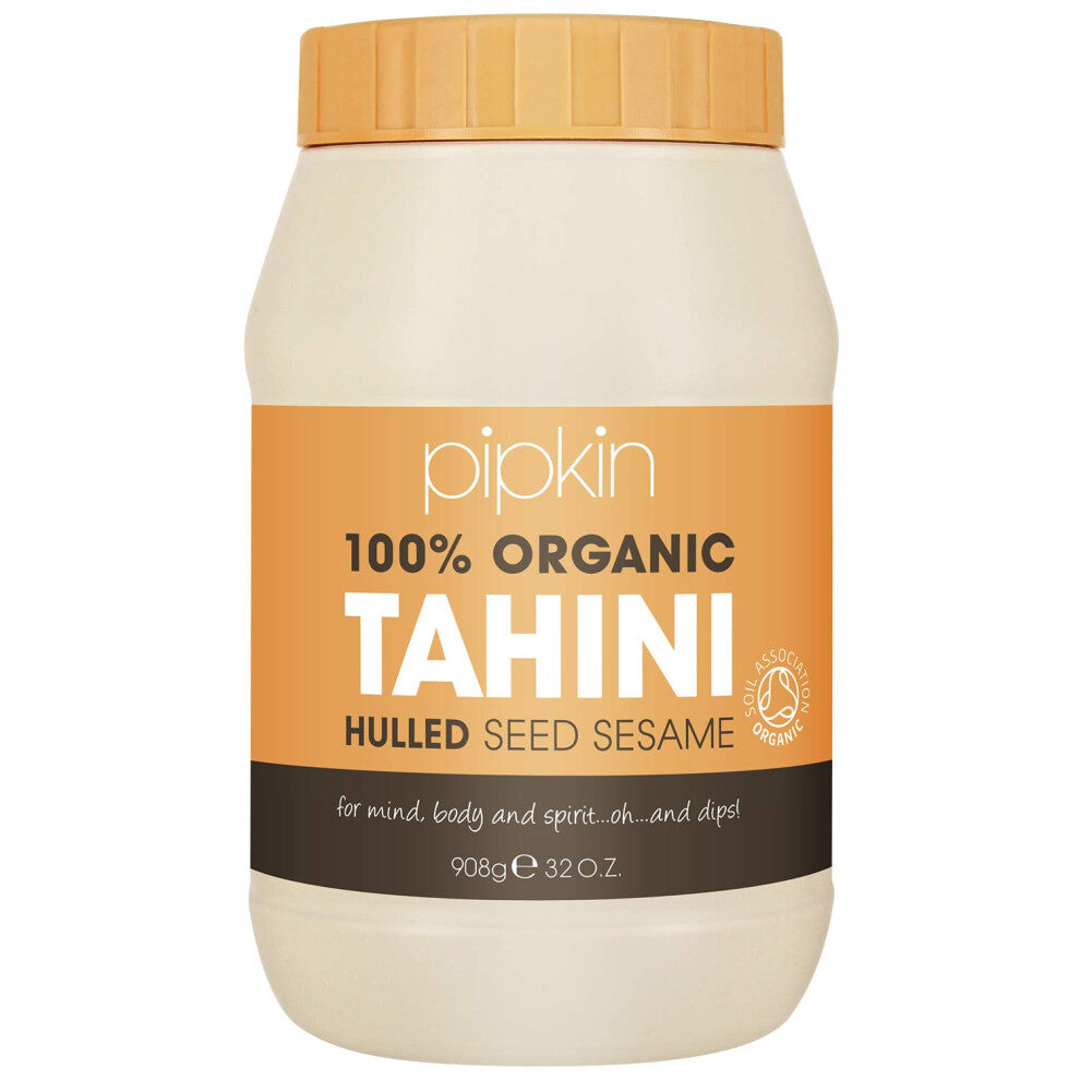 100% Organic Tahini Paste 908g – Roasted and pressed Ethiopian Sesame Seeds - All Natural, Kosher, Vegan, Non-GMO