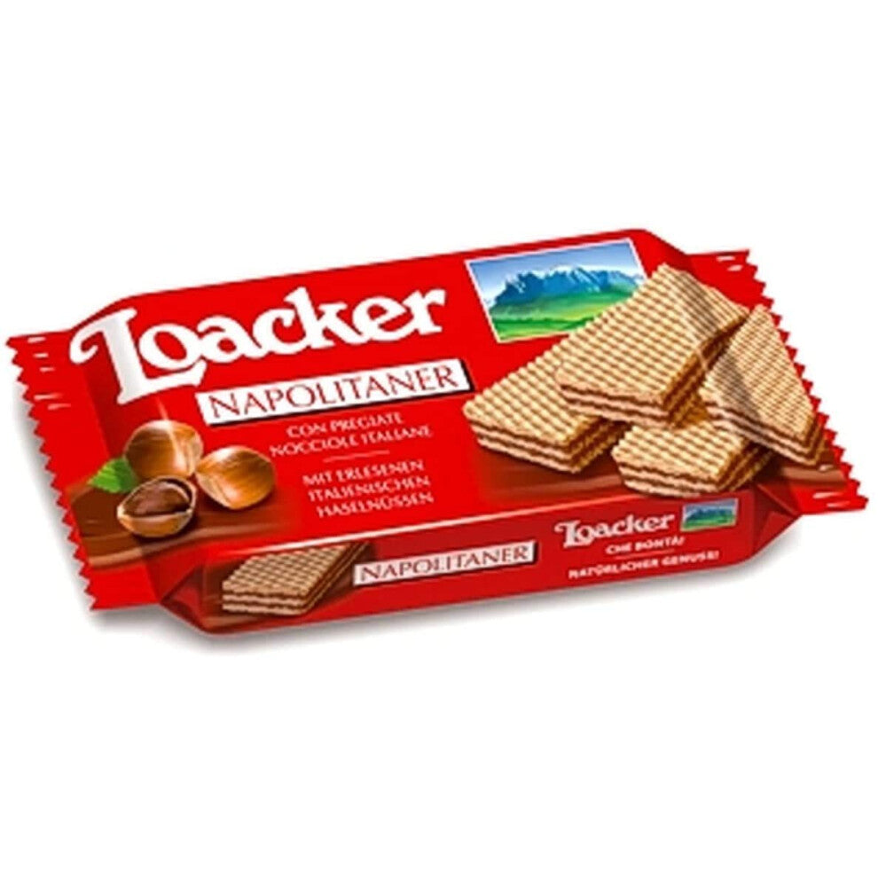 12x Loacker Classic Wafer Biscuit Cookie with Hazelnut Cream 45g