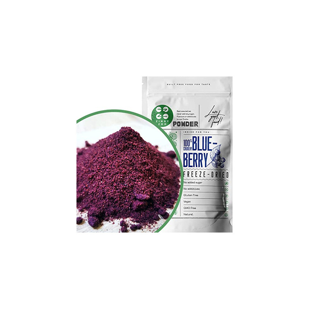 Freeze Dried Wild Blueberry Powder | 100% Vaccinium Myrtillus Pure Blueberries Fruit Milled to Bilberry Powder | Make Smoothies Bowls, Superfood Like