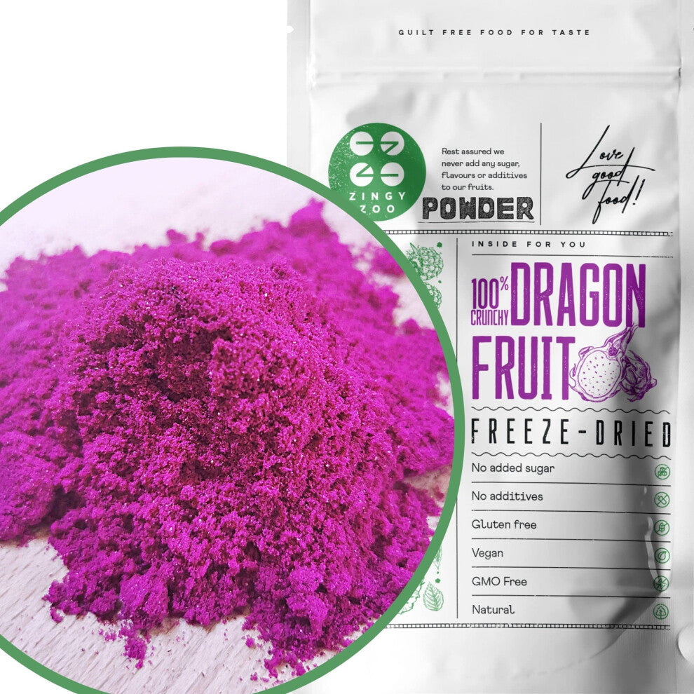 Freeze Dried Fruit Powder Pink Pitaya Powder | Pink Smoothie Powder | Red Dragon Fruit Powder Smoothie Mix | Raw Vegan Made Dragon Fruit Fresh Cake