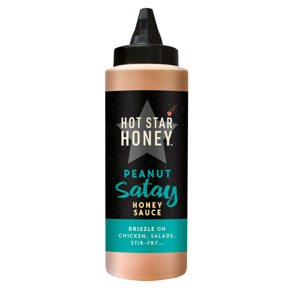 Peanut Satay Honey Sauce | Hand Crafted Spicy Honey Sauce | Satay Sauce Perfect for Chicken, Pizza, Pasta, Steak and Noodles, 290g Bottle