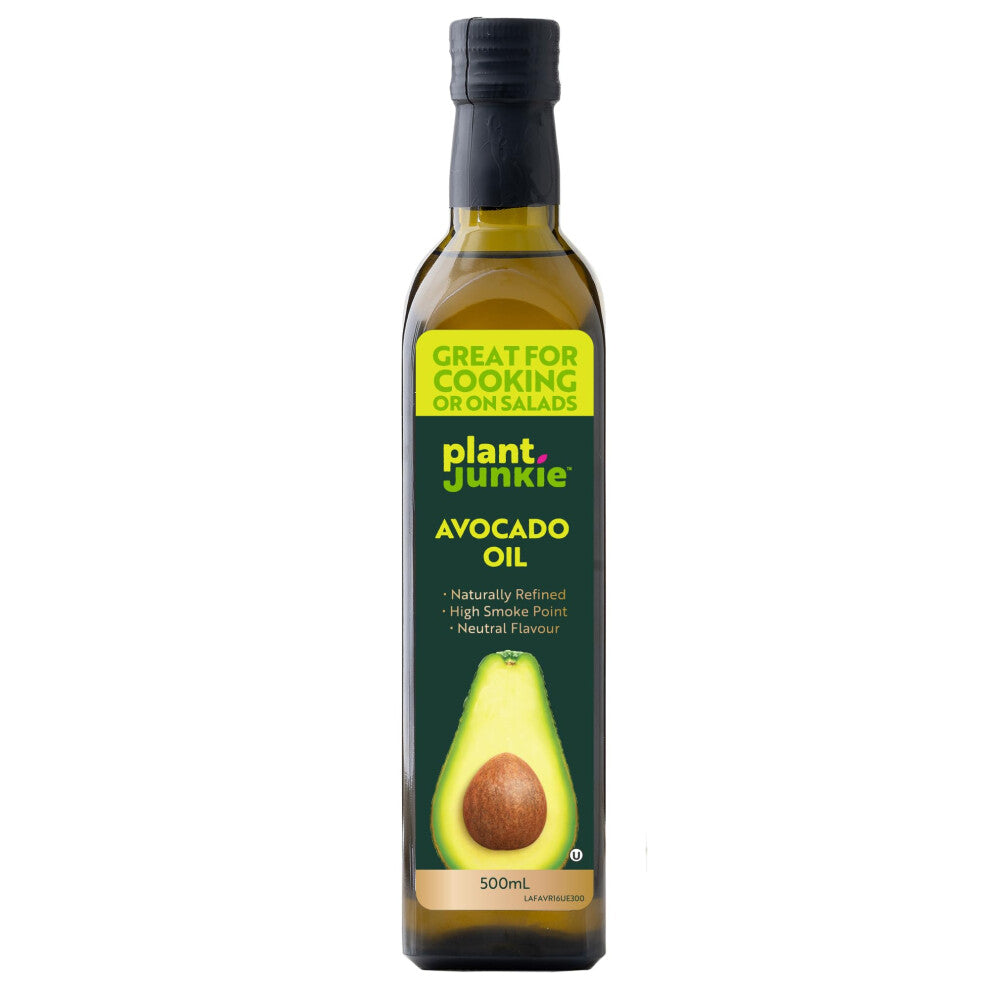 Naturally Refined Avocado Oil - Neutral Flavour, High Smoke Point Cooking Oil - Perfect for Keto and Paleo Cooking, Baking and Salad Dressing - 500ml