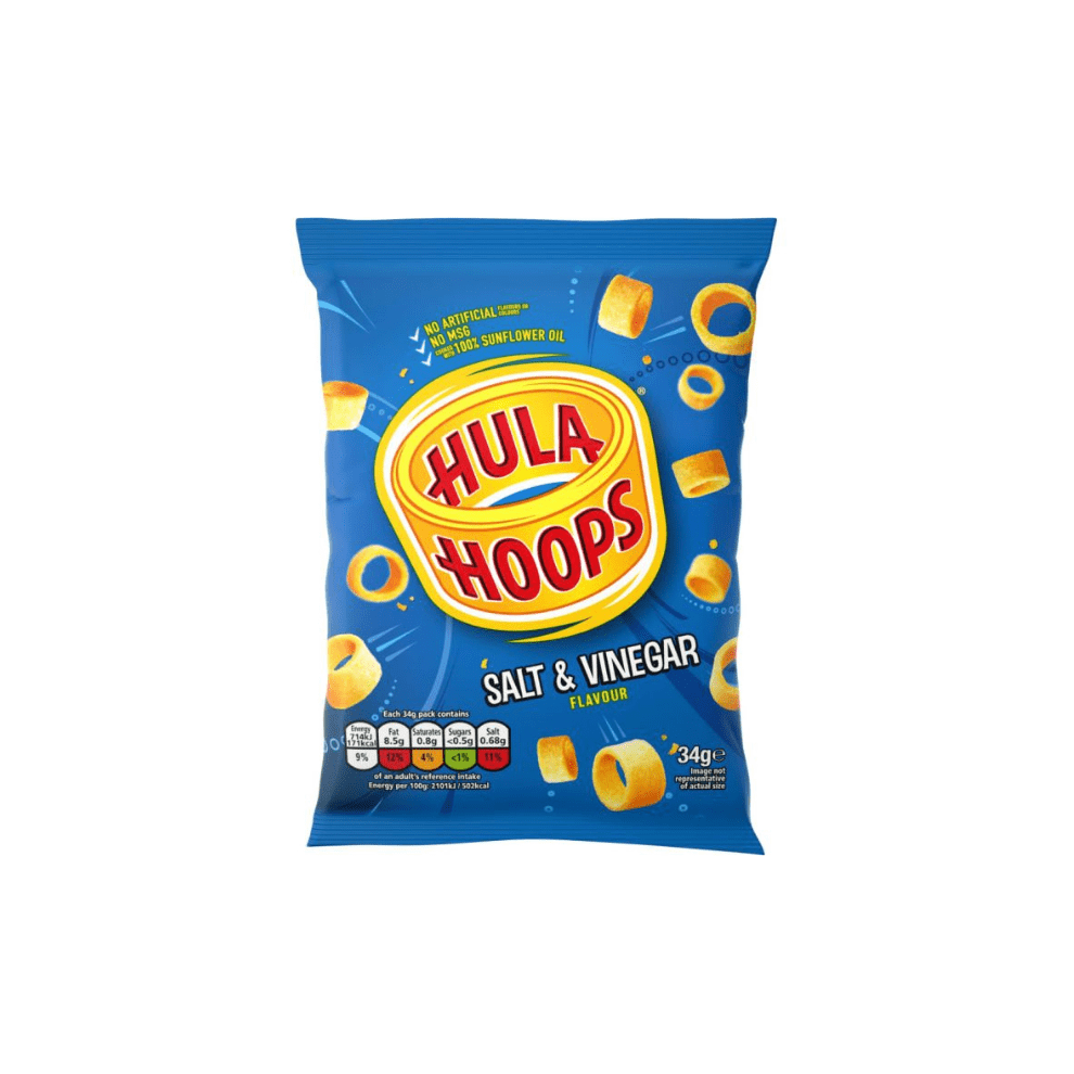 HULA HOOPS Salt & Vinegar 32 X 34g