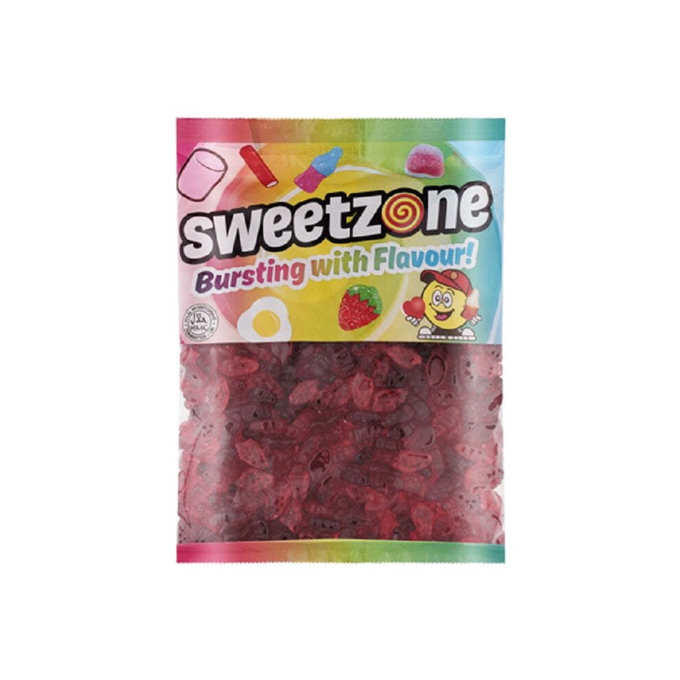 (Juicy Berries 1KG Bag - 1F033) Halal Sweets Bubblegum Balls, Peach Rings, Fizzy Mix 12x1kg Bag Halal HMC Sweets