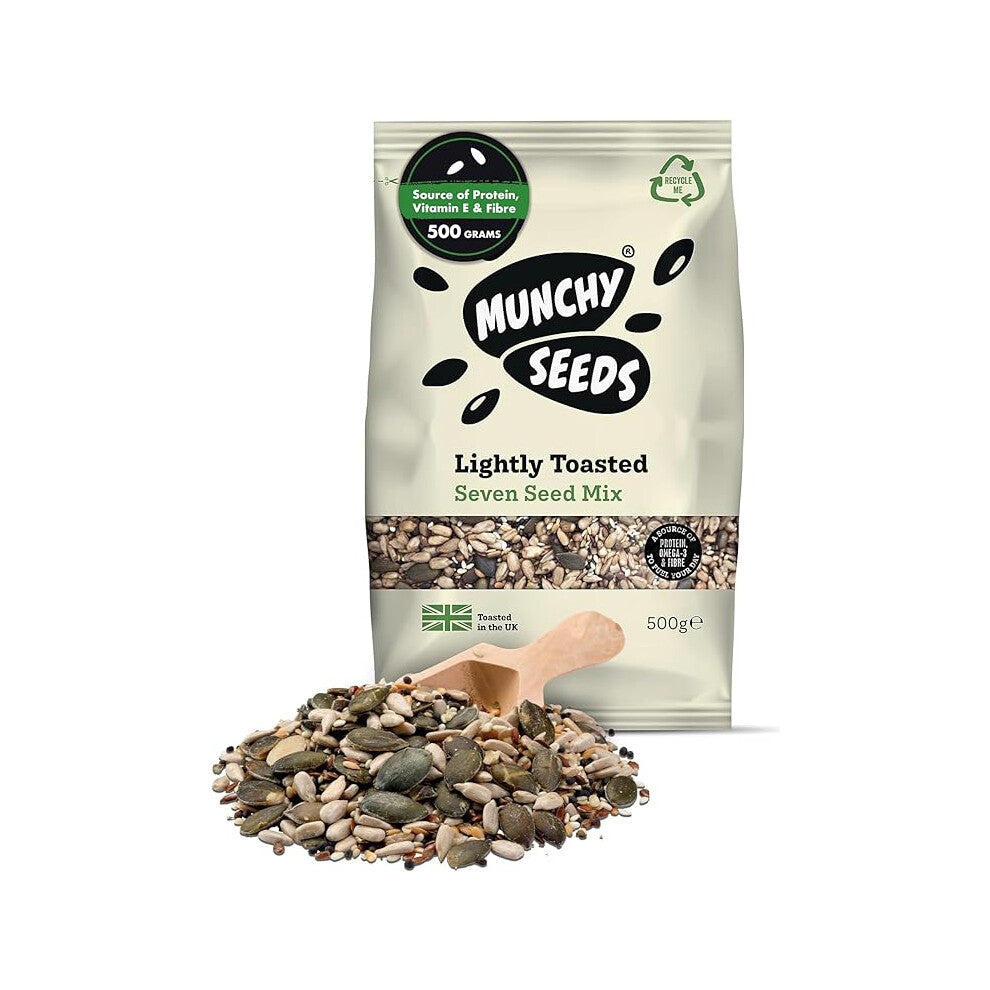 Munchy Seeds Lightly Toasted 7 Seed Mix Pumpkin Seeds Sunflower Seeds Hulled Hemp Chia Rapeseed Brown Linseed Golden Linseed Breakfast Cereals Granola