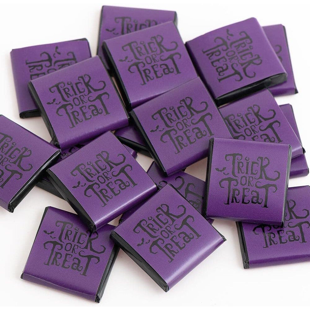 Italian Options Halloween Milk Chocolate Neapolitans Trick or Treat Spooky Bats, 50 Chocolates, Purple Black