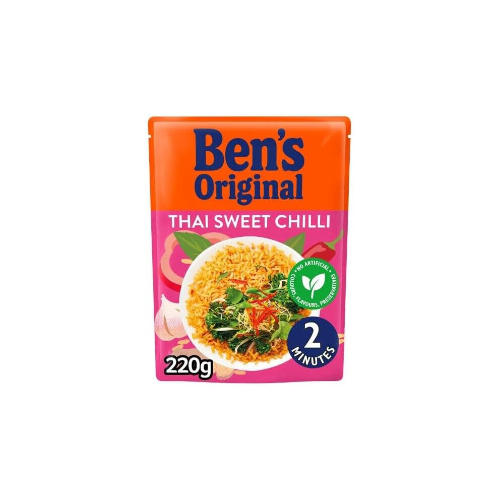 (Pack Of 6) Ben's Original  Thai Sweet Microwave Rice 220G
