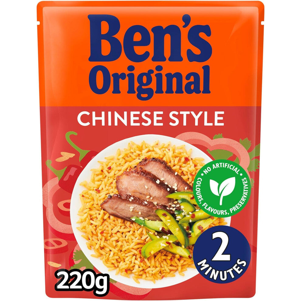 (Pack Of 24) Ben's Chinese Style Microwave Rice 220g