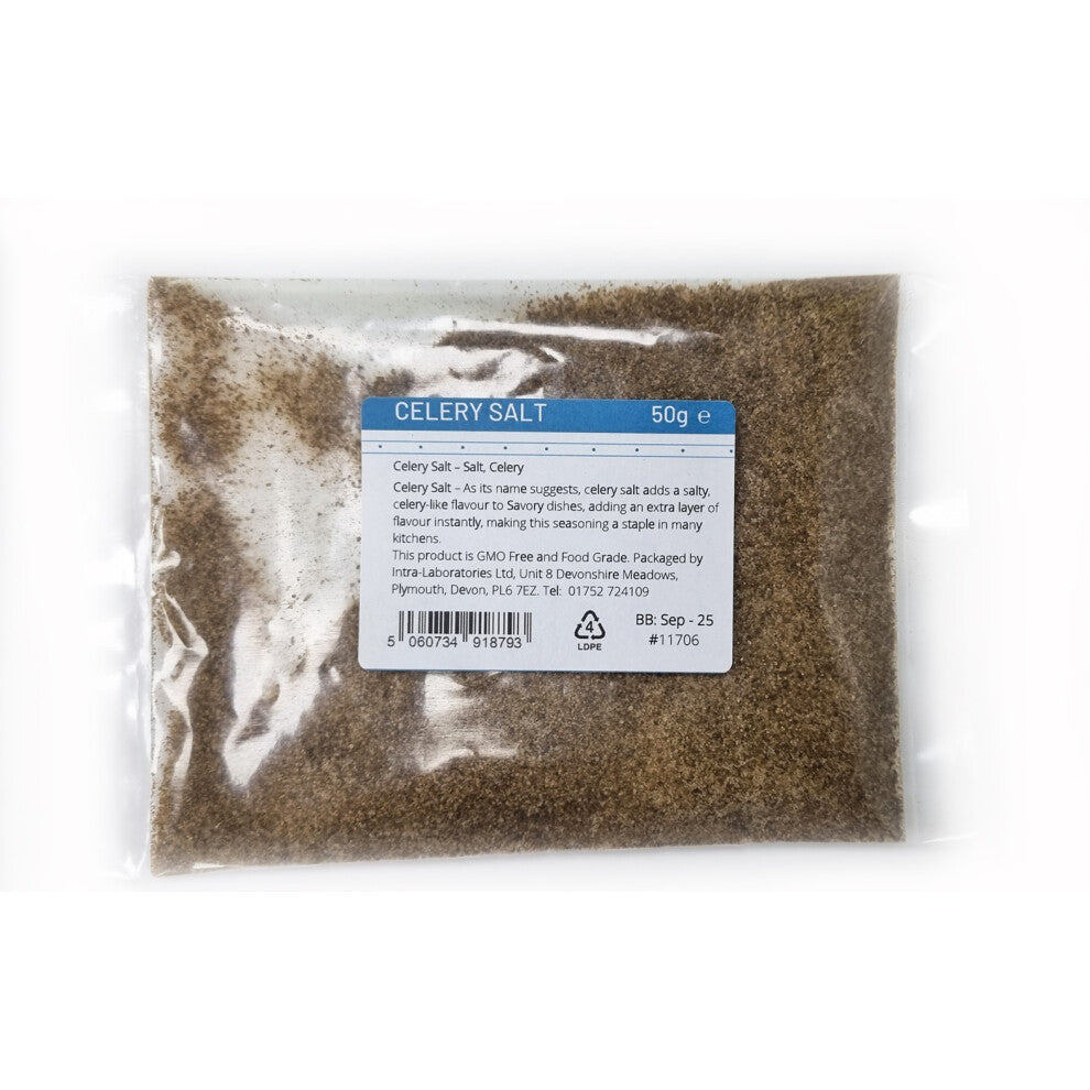 Celery Salt 50g - Food Grade - Perfect for stews, cocktails. A Grade Quality