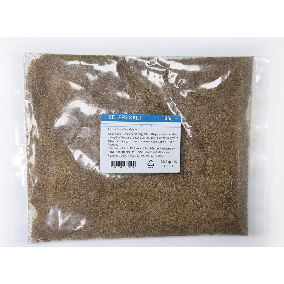Celery Salt 100g - Food Grade - Perfect for stews, cocktails. A Grade Quality
