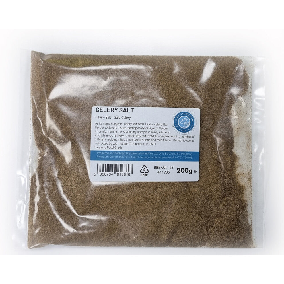 Celery Salt 200g - Food Grade - Perfect for stews, cocktails. A Grade Quality