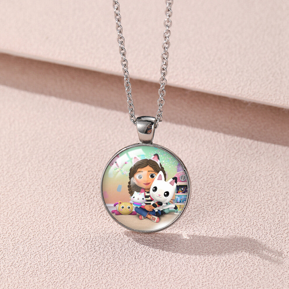 (YXL633) Trendy Gabbys Dollhouse Cartoon Necklace With Stunning Geometric Pendant And Versatile Styling