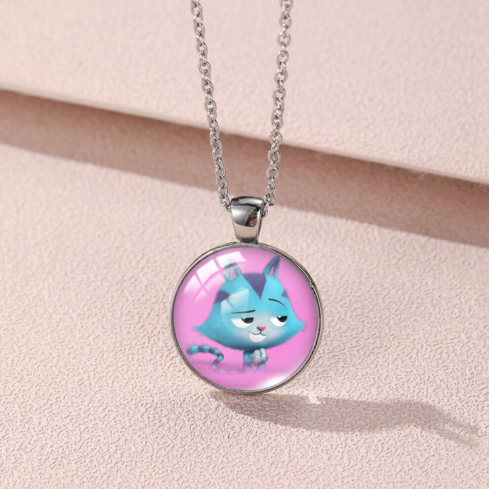 (YXL6320) Trendy Gabbys Dollhouse Cartoon Necklace With Stunning Geometric Pendant And Versatile Styling
