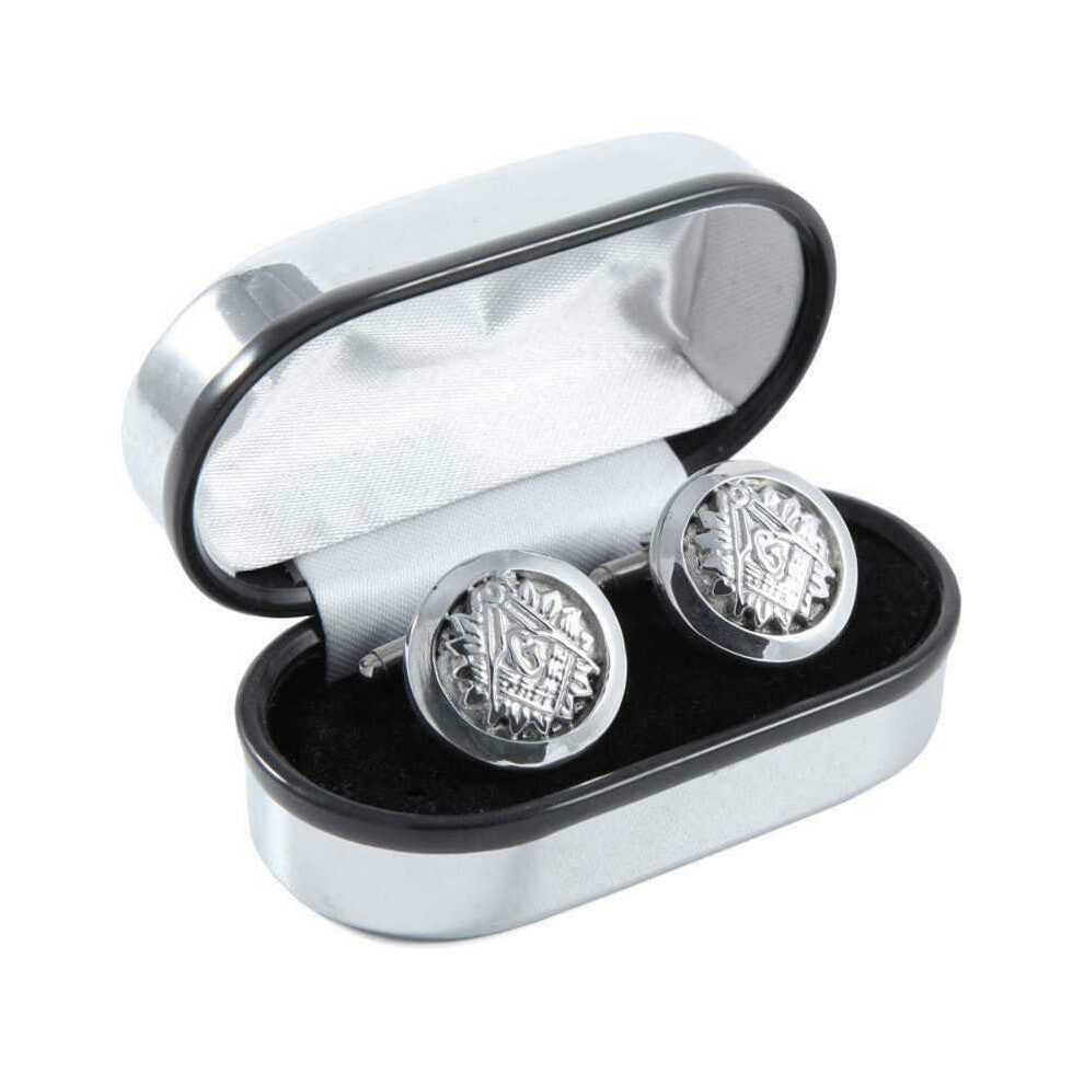 Scotish Pewtermill Chrome Masonic Cufflinks