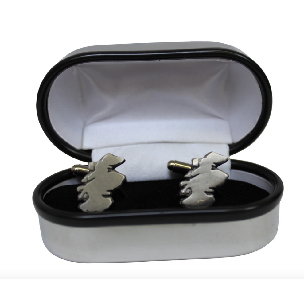 Scotland Map Brushed Pewter Cufflinks
