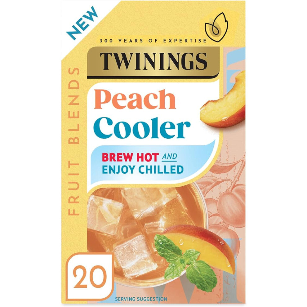 Twinings Peach Cooler. Peach Flavoured Fruit Infusion Tea Bags. 20 tea bags.