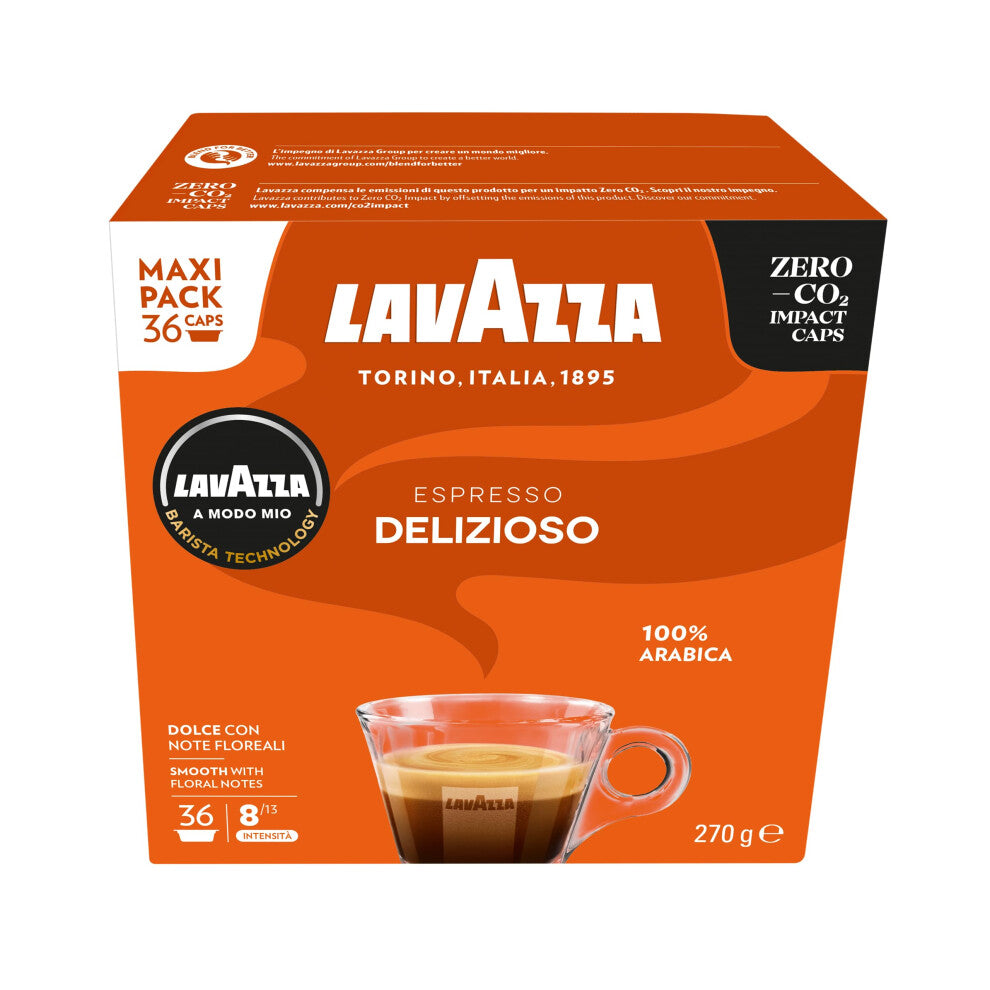 Lavazza, A Modo Mio Delizioso, Coffee Pods Espresso , 100% Arabica, 36 capsules