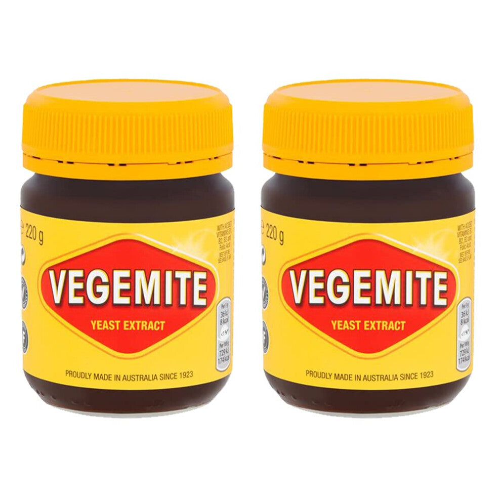 2 x 220g Yeast Extract Snadwich Toast Vegetarian Spread Vitamin B1 B2 B3 Folic Acid