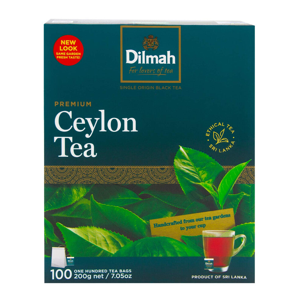 Tea, Premium Quality 100% Pure Ceylon Tea, 100 Tea Bags