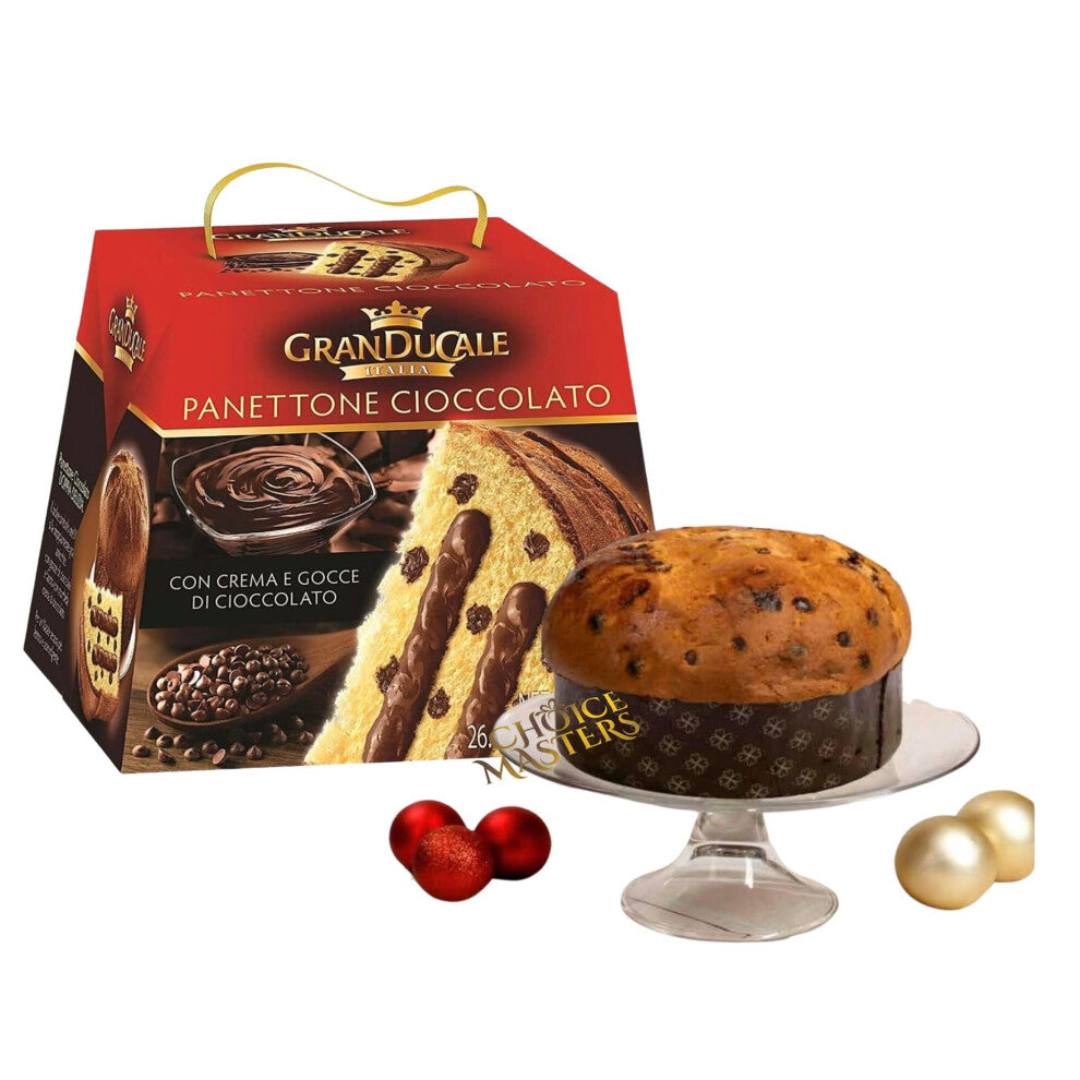 Italian Panettone | Panettone With Double Delight Chocolate With Chocolate Cream & Chip Pieces | Made With Butter | Traditional Recipe Chocolate