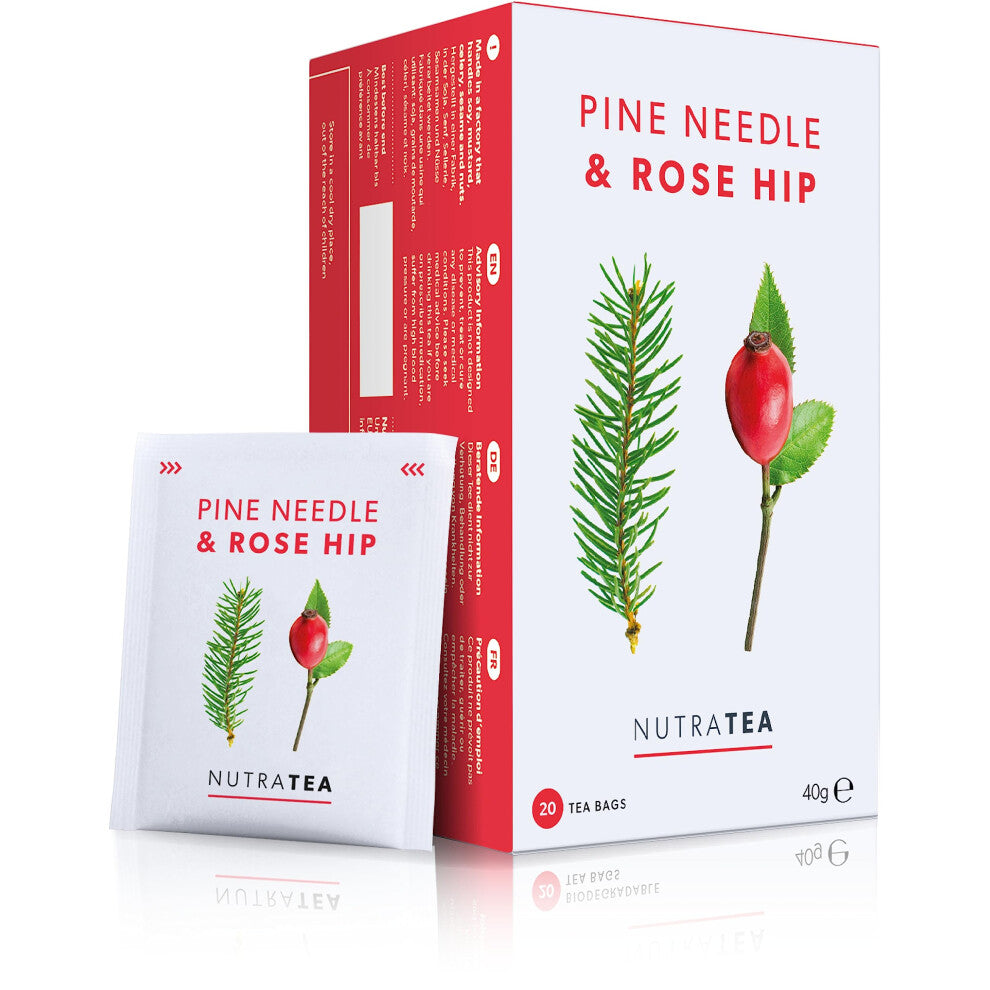 - Pine Needle & Rosehip Tea | Pine Needle Tea | Pine Tea - 40 Tea Bags - Herbal Tea - (2 Pack)