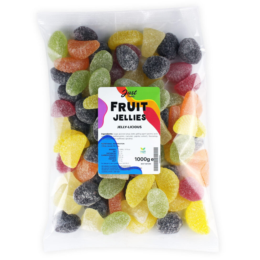 Just Treats Natural Fruit Jellies (1 Kilo Party Bag)