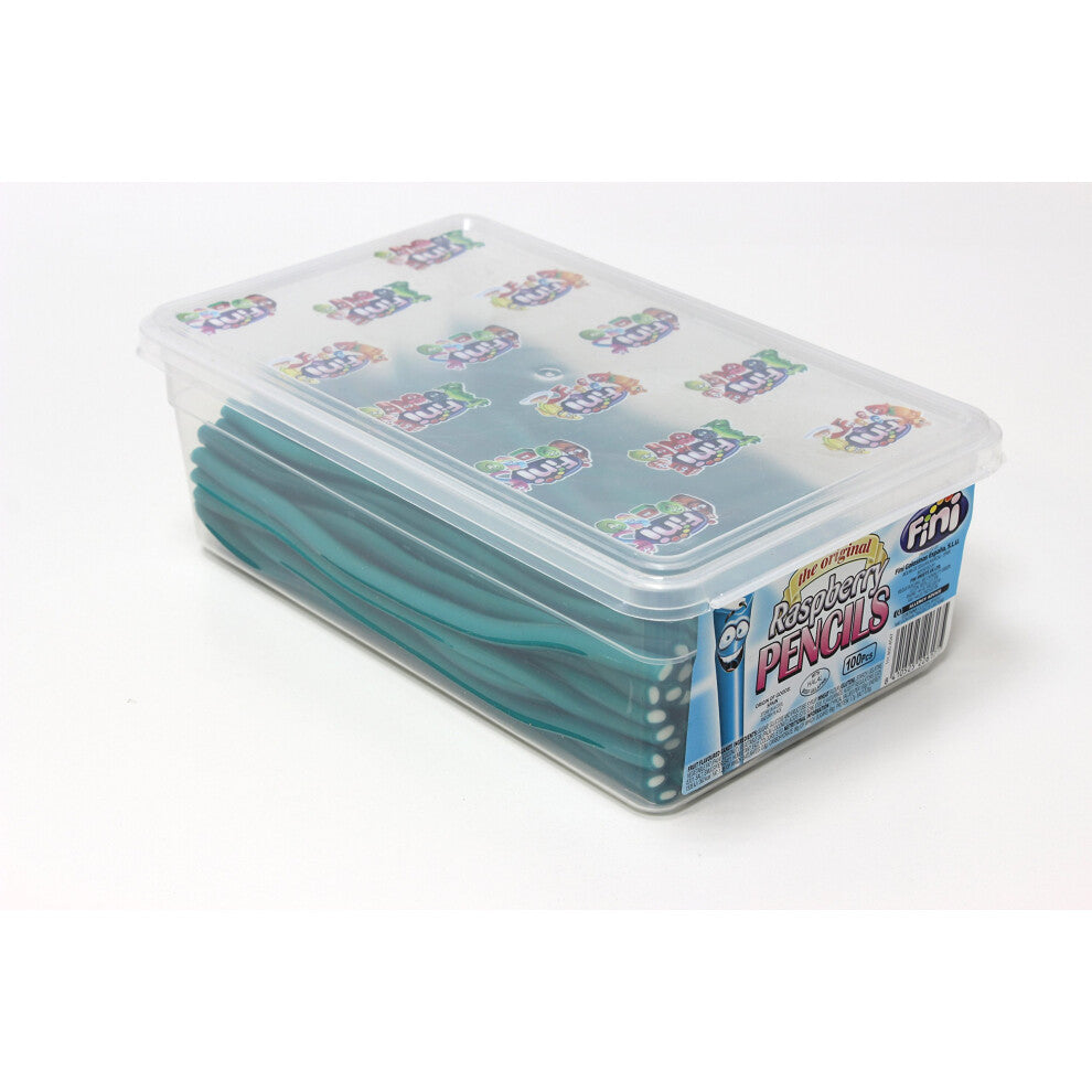 Raspberry Candy Pencils | Fruit flavour Candy | 100 piece tub