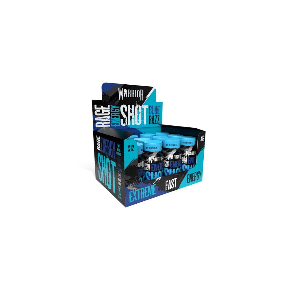 Rage Energy Shot – Pre Workout Shot – Energy Drink – 12 x 60ml – Ready to Drink Supplement – 200mg Caffeine – Natural Flavourings, No