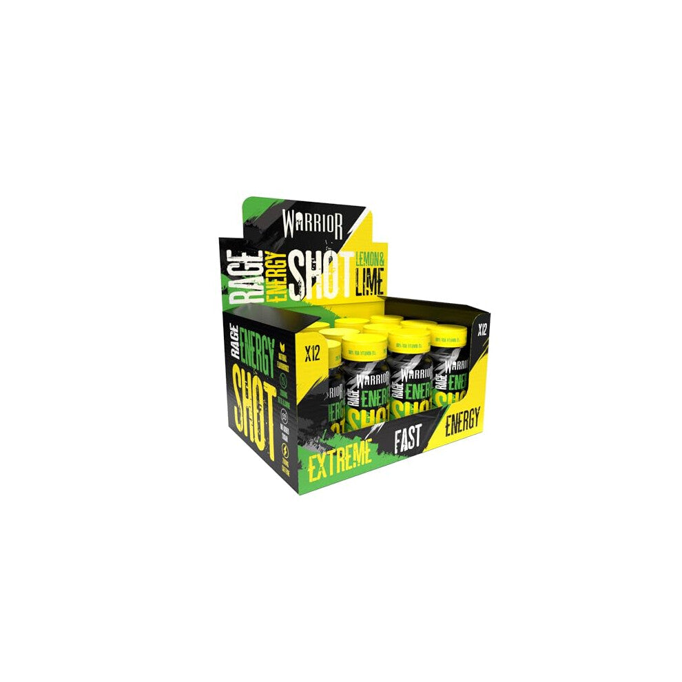 Rage Energy Shot – Pre Workout Shot – Energy Drink – 12 x 60ml – Ready to Drink Supplement – 200mg Caffeine – Natural Flavourings, No