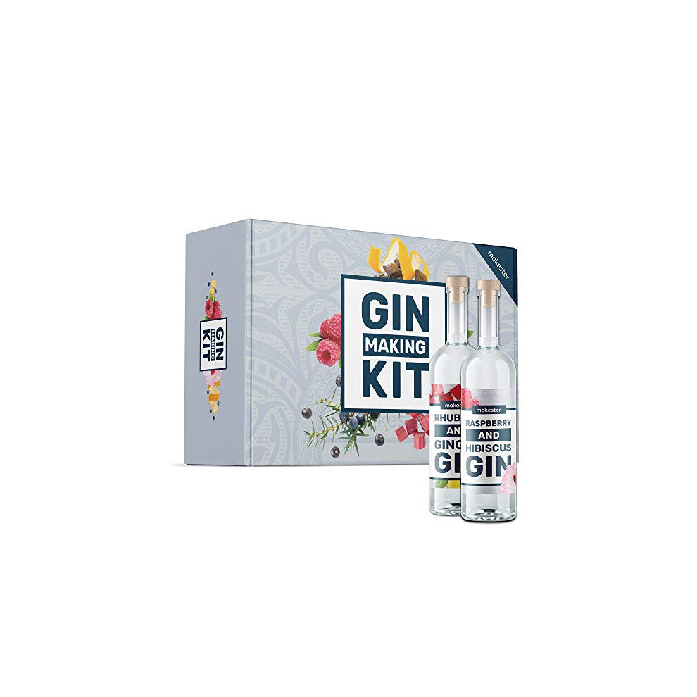 Gin Making Kit - Make Your Own Pink Gin, Raspberry & More - Gift Idea For Christmas or Birthday - Craft Kits By Makester