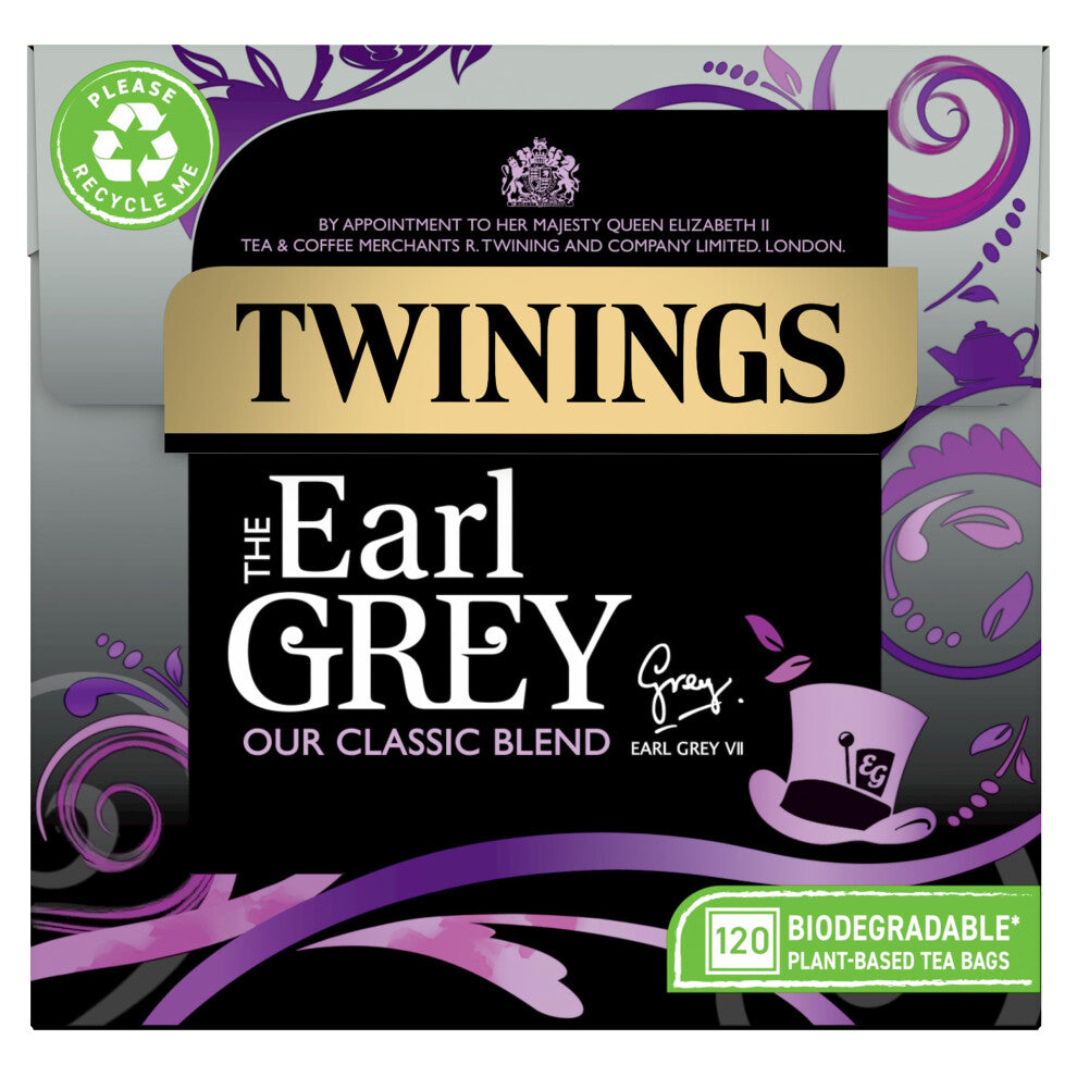 Earl Grey Full & Fragrant Earl Grey Tea Bags, Large Pack, 120 Biodegradable Tea Bags