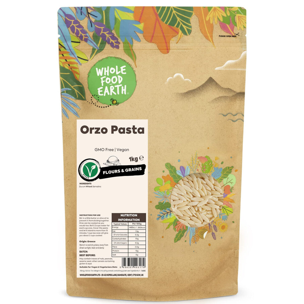 Orzo Pasta 1 kg | GMO Free