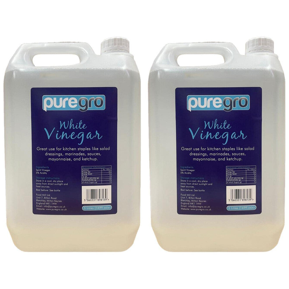 White Vinegar, 5 Litres (Pack of 2)