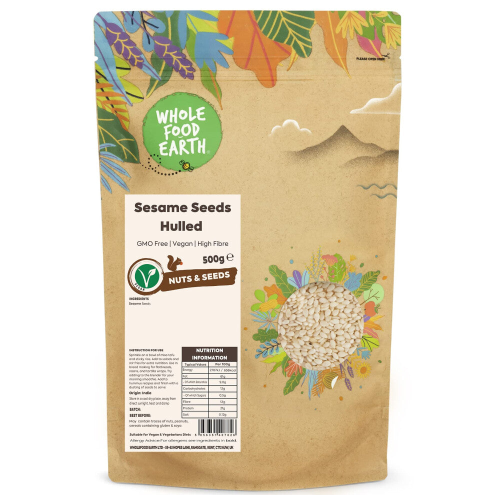 Sesame Seeds Hulled 500 g | GMO Free | High Fibre