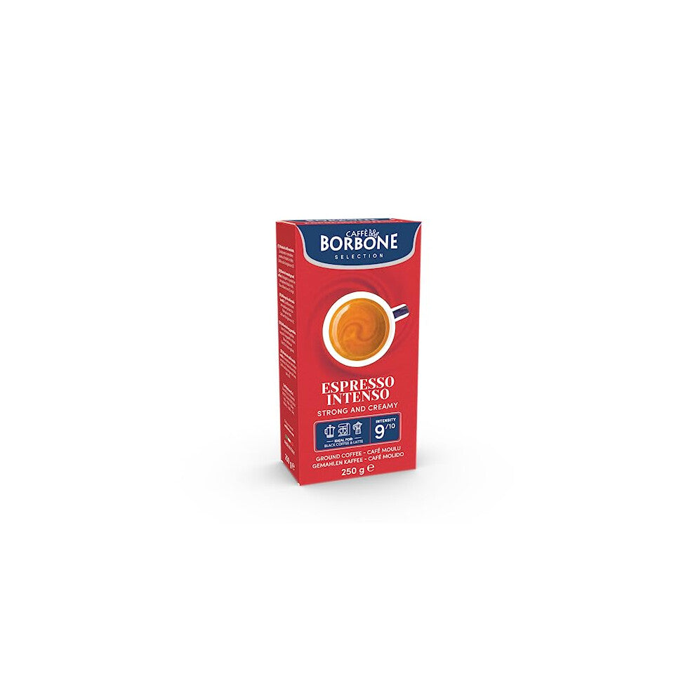 Caffe Borbone Decisa Blend Ground Coffee for Italian Espresso (Suitable for Traditional Espresso Machines, Mocha) Single Packing 250gr