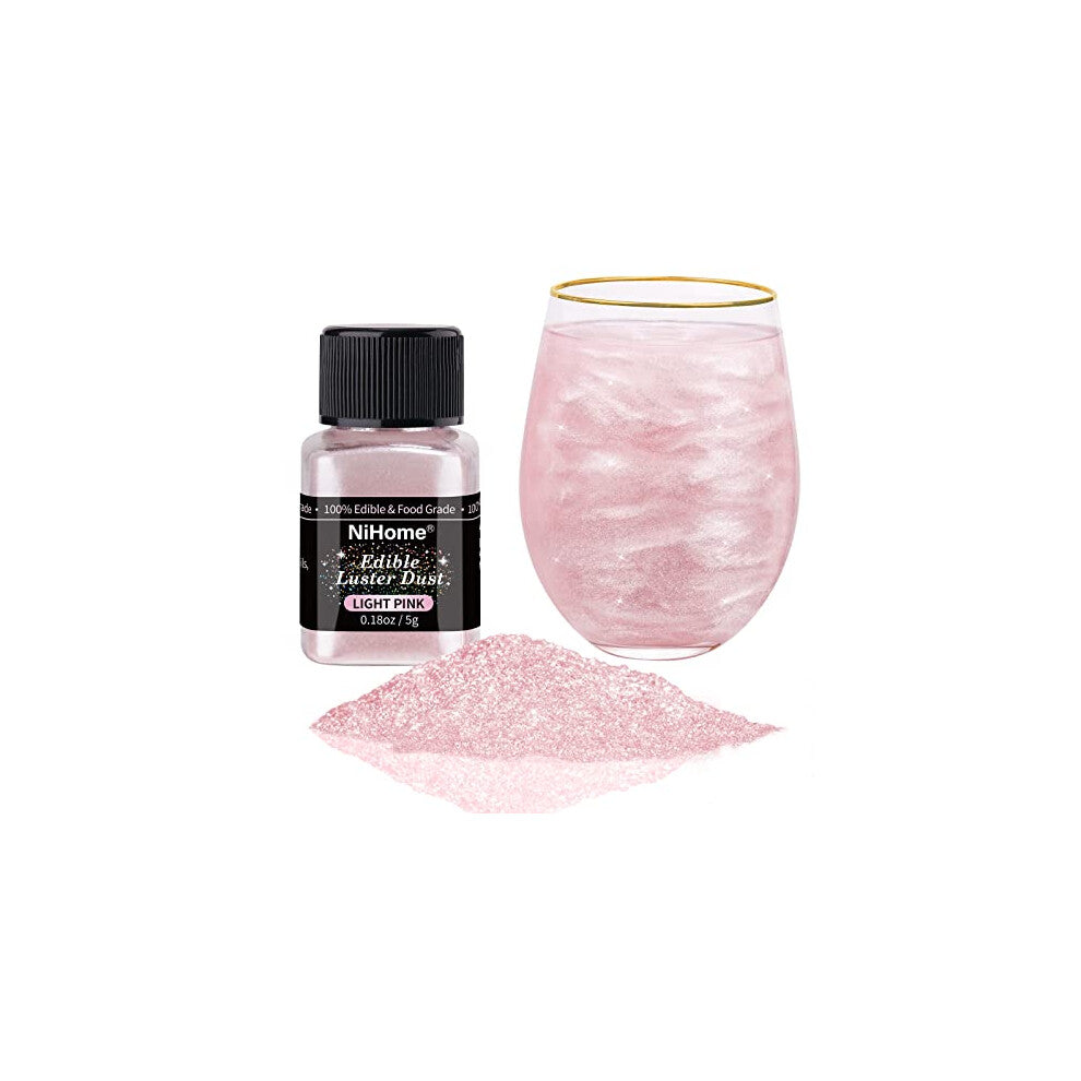 Edible Luster Dust Glitter Powder Metallic Food Decorating Sprinkle Glimmery Brew Dust for Drink Wine Beverage Cake Dessert Home Bakery Restaurant