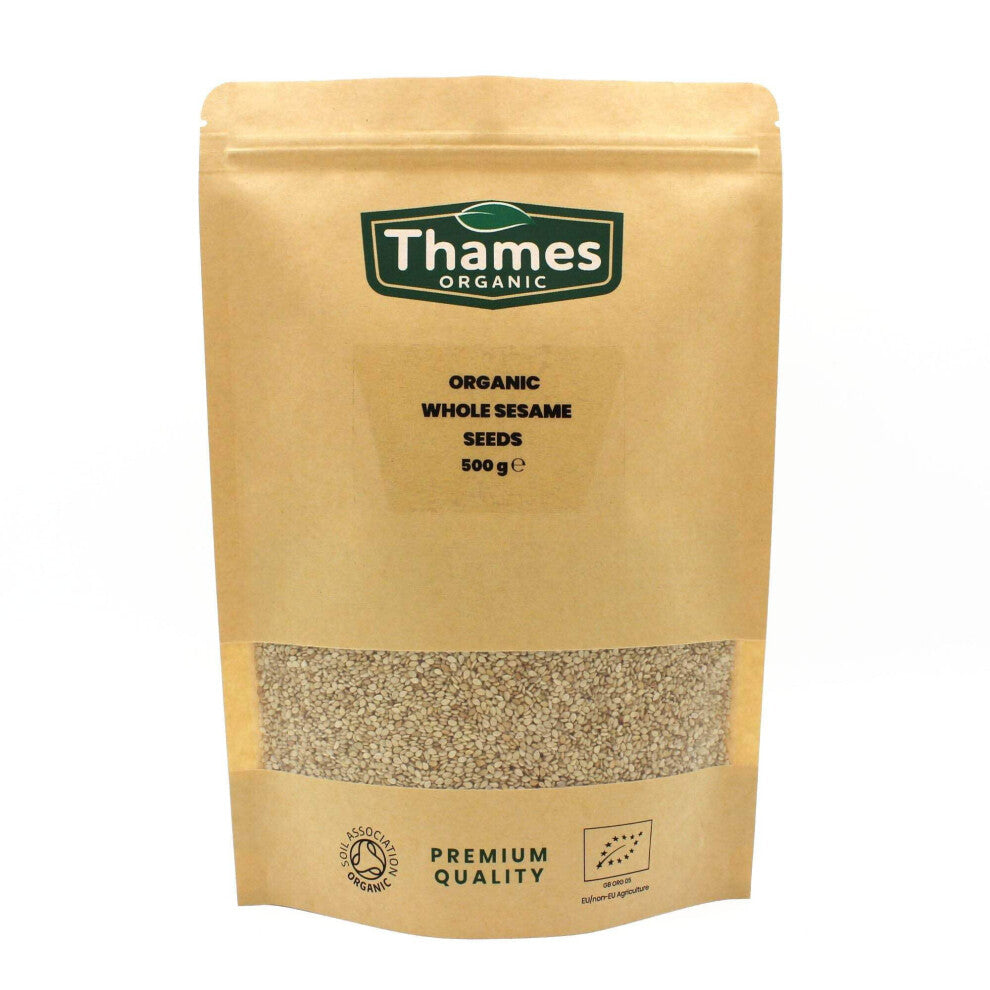 Organic Sesame Seeds - 500g of Nutritious & Flavorful Seeds - No Additives, No Preservatives - Raw, Vegan, Non-GMO - Great for Baking, Cooking, and