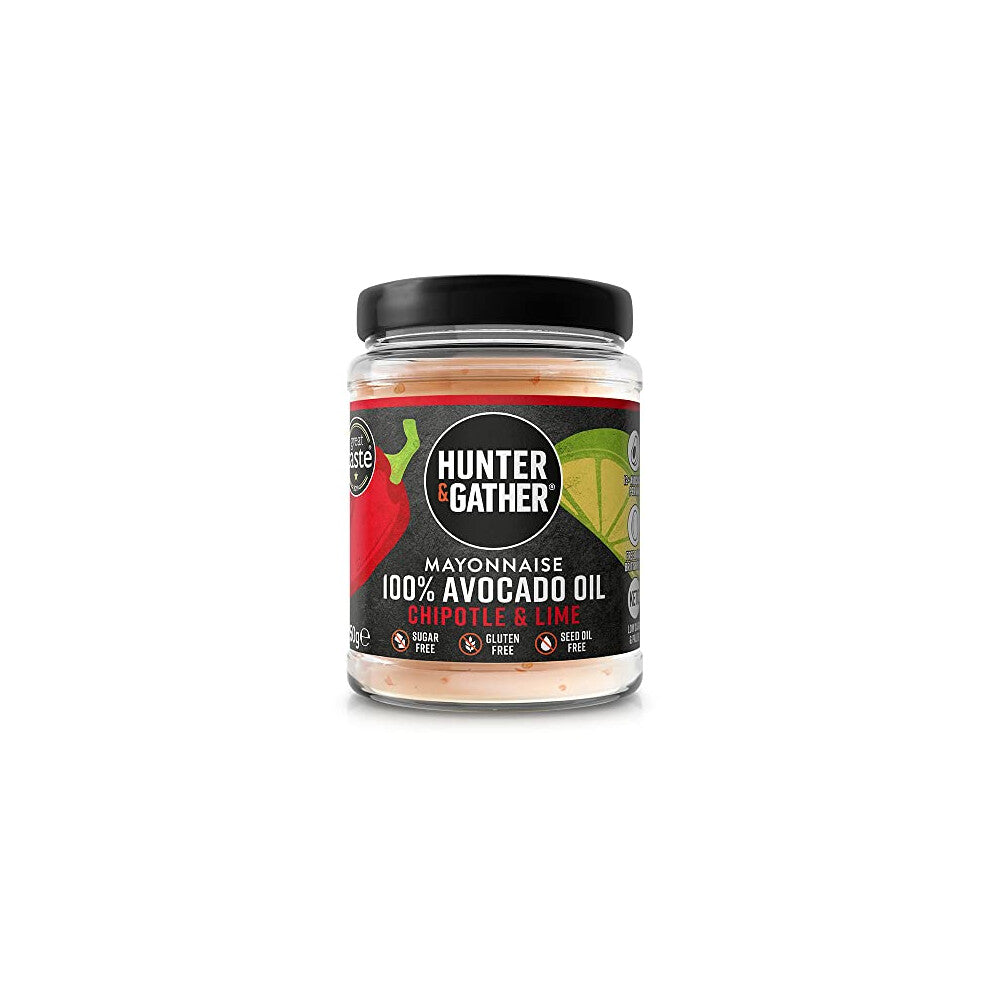 Chipotle & Lime Avocado Oil Mayonnaise 250g | Seed Oil Free I Made with Pure Avocado Oil and British Free Range Egg Yolk | Paleo, Keto, Sugar & Gluten