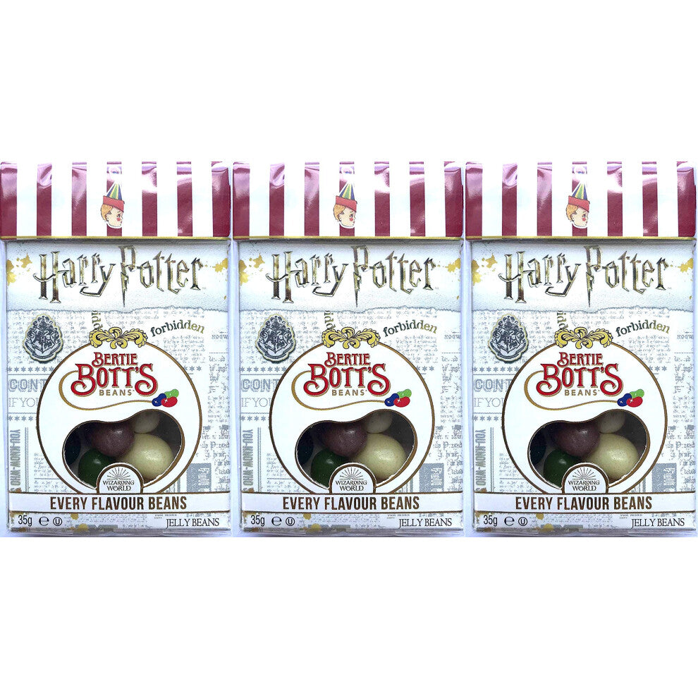Jelly Belly Candy Company Harry Potter Bertie Bott's Every Flavour Jelly Belly Beans 1.2 OZ (35g) (3 Packs)