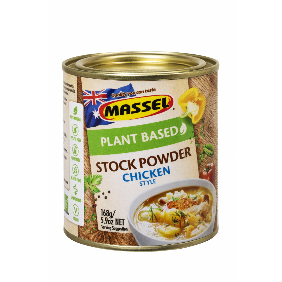 Massel, Bouillon Stock Powder - No MSG, Gluten-Free, Chicken Flavour - 168 g, Pack of 1 Canned Soup Stock