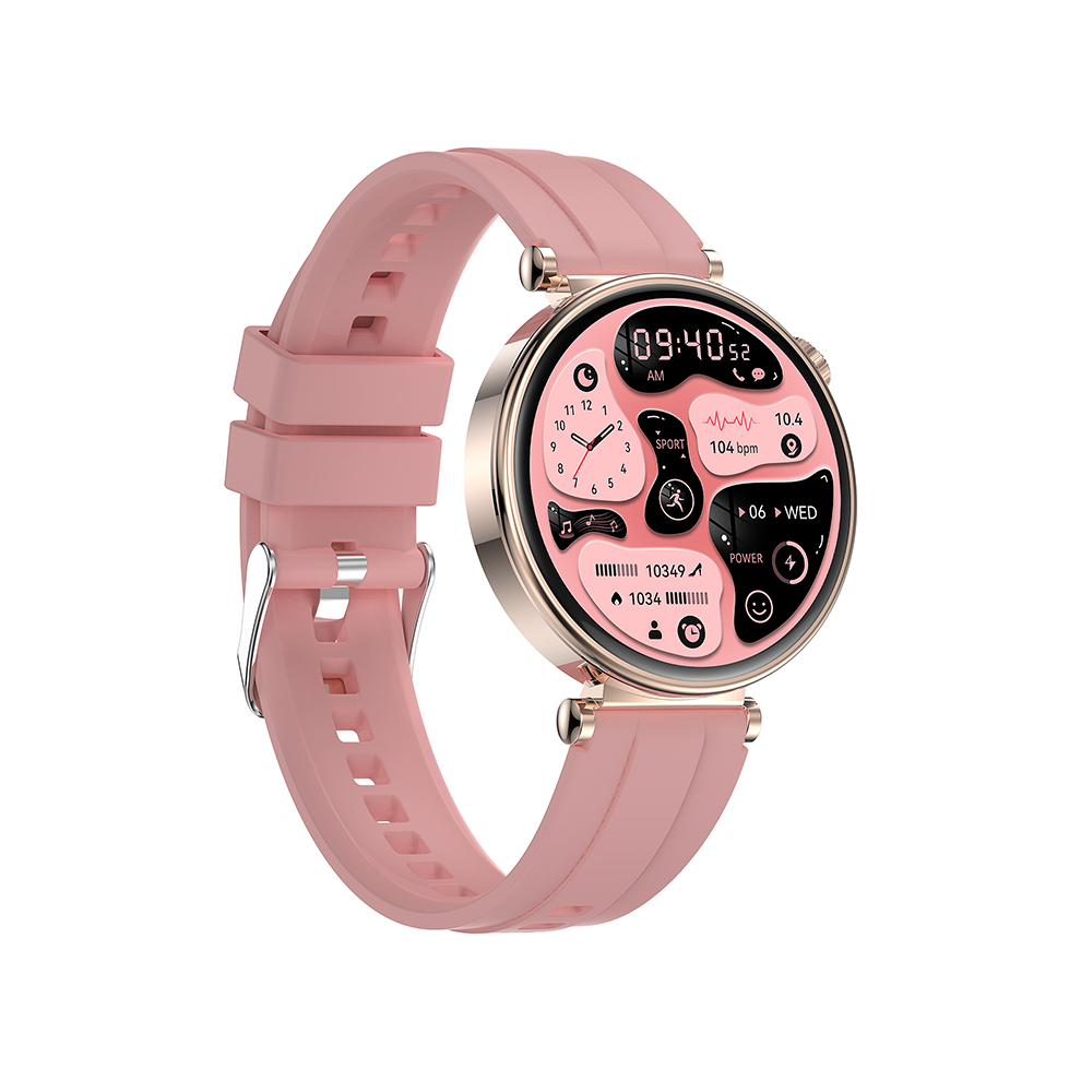 Chronus Women's Smartwatch with Bluetooth Calling, 1.32-inch AMOLED Screen, Multiple Sports Modes, and Fashionable Design(Pink)